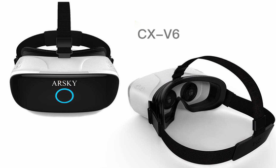 ARSKY CX-V6 الواقع الافتراضي بطارية بوليمر ثلاثية الأبعاد سماعة رأس نظارات بلوتوث واي فاي شاشة 2K