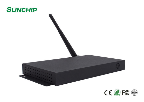 صندوق مشغل وسائط أسود معدني 4K 60FPS EDP LVDS HD إيثرنت أندرويد لينوكس