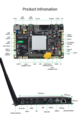 مجموعة شرائح RK3399 Hexa-Core مع Android 7.1.2 UART IR Remote Control Ethernet HD Media Player Box